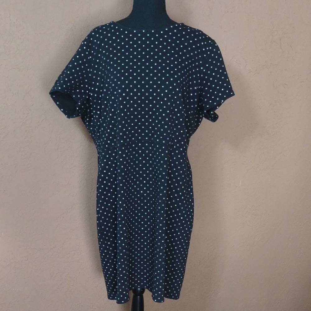 Old Navy Black With White Polka Dots Midi Dress Size XXL